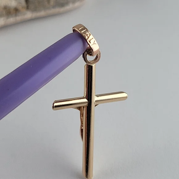 ❤️14k Small Solid Yellow Gold Crucifix Pendant! 👌🎁